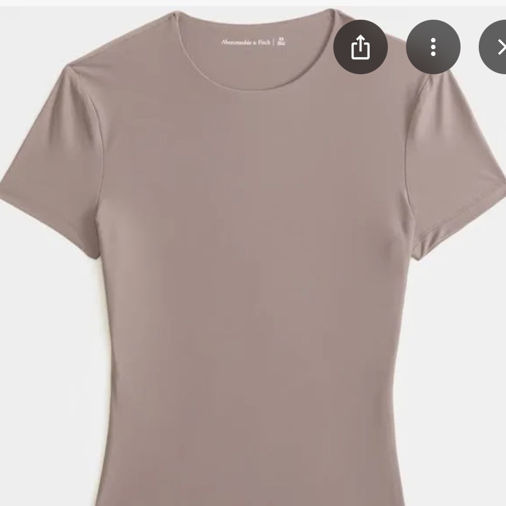 ABERCROMBIE & FITCH Soft Matte Seamless Baby Tee